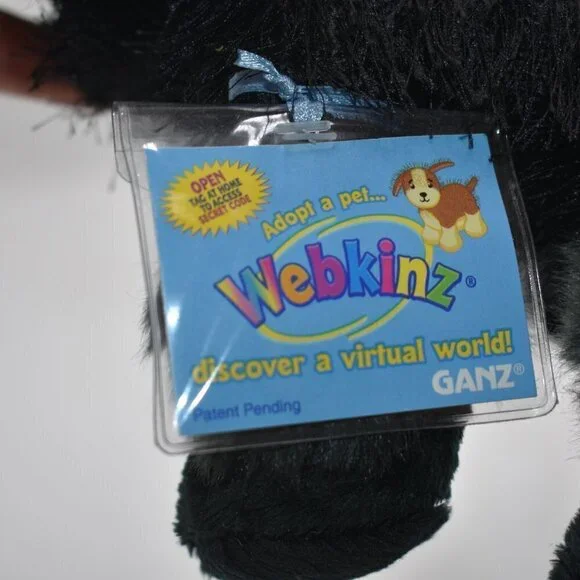 Ganz Webkinz HM191 Black Poodle Puppy Dog Stuffed Animal Plush Sealed Code - Picture 8 of 9